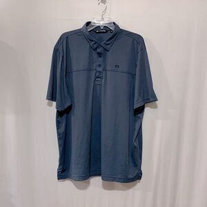 TRAVIS Mathew polo shirt short sleeve embroidered chest logo side vent m…